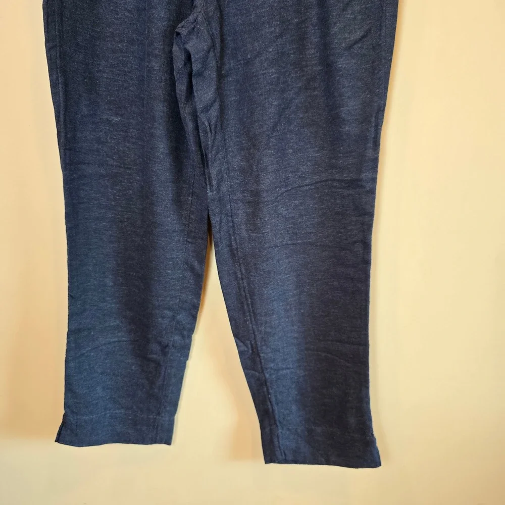 Banana Republic Pants Tapered High Rise Ankle Womens Extra Small Linen NWT Blue